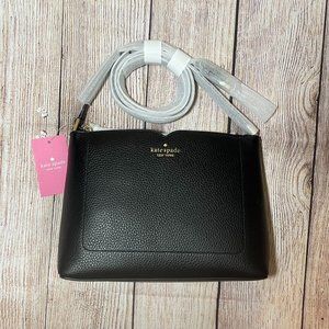 ♥ Kate Spade New York Harlow Black Pebbled Leather Crossbody ♥